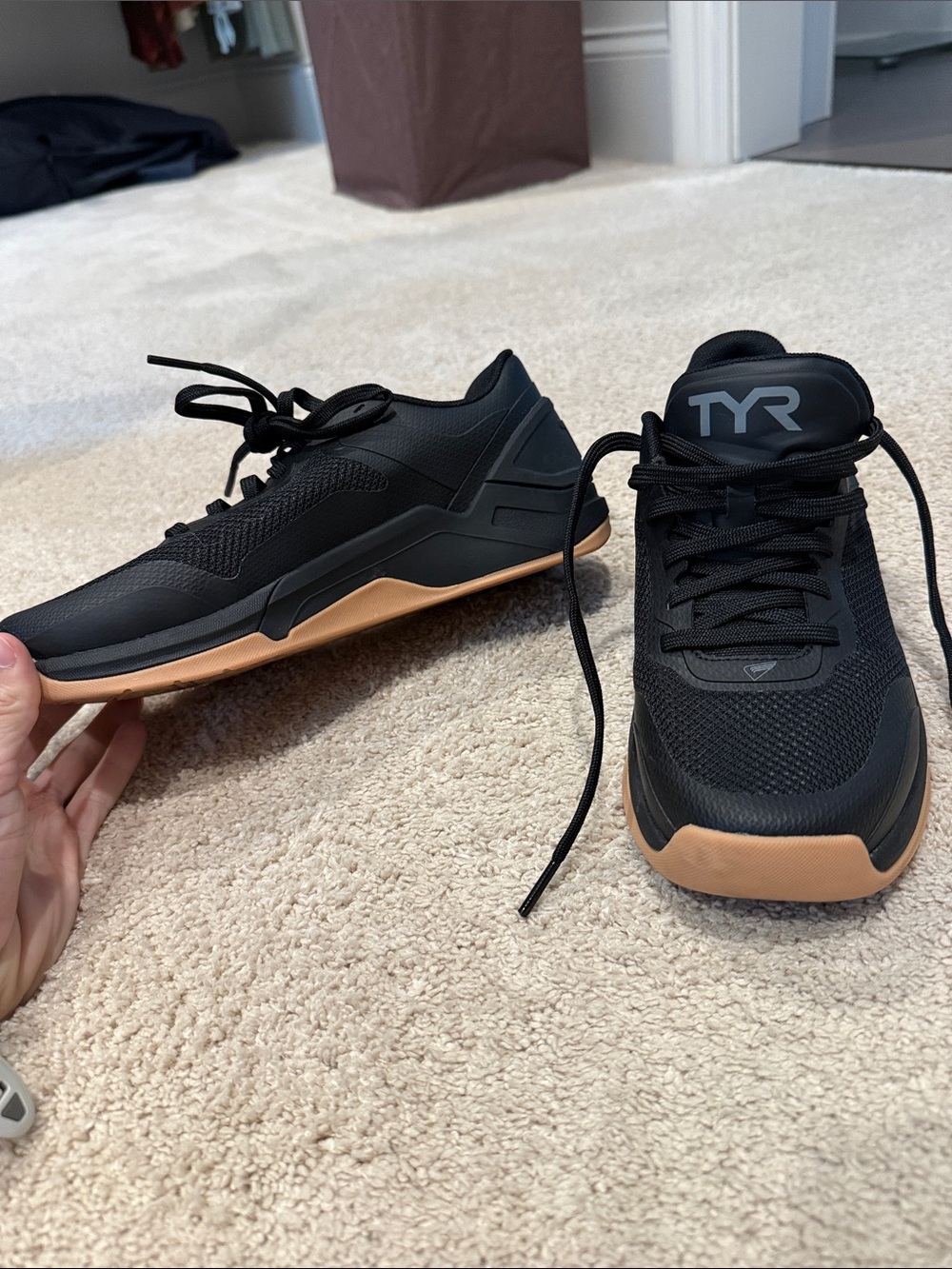 TYR women’s Black Training Sneakers with Gum Outsole